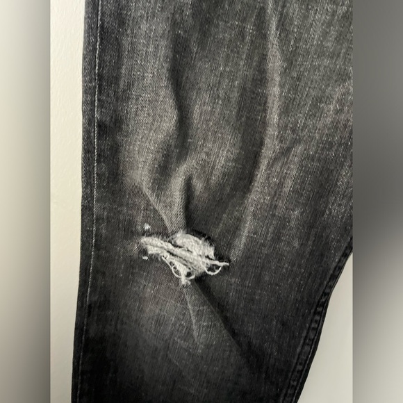 The Kooples Jean Short Drop Acid Wash Splattered Skull Embellishment Mens Jeans - Picture 2 of 16